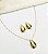Conjunto VAL colar e brinco gota folheada a ouro - Imagem 1