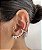 Brinco HINATA ear cuff com corações de zirconia folheada a prata - Imagem 1