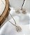 Conjunto DEMII colar e brinco folheada a ouro cravejado com navete - Imagem 1
