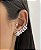 Brinco DIONE ear cuff folhas cravejadas folheada a prata - Imagem 1