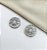 Brinco DAMARES pizza P cravejada com zirconia navete CRISTAL folheada a prata - Imagem 1