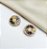 Brinco DAMARES pizza P cravejada com zirconia navete COLORS folheada a ouro - Imagem 1