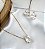 Conjunto SORAIA colar e brinco gota de zirconia folheada a ouro - Imagem 1