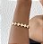 Bracelete VANIA flor com zirconia folheada a ouro - Imagem 2