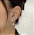 Brinco MARTE ear hook cravejado com zirconias folheada a prata - Imagem 1