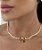 Choker SUENI navetes com laço folheada a ouro - Imagem 1