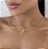 Choker aro CIANE com pingente LAÇO Folheada A Ouro - Imagem 1