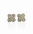 Brinco EDIANE trevo cravejado com micro zirconia folheada a ouro - Imagem 1