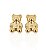 Brinco MINI TED ursinho liso folheado a ouro - Imagem 1