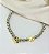Colar LOU esfera prateadas com detalhes em dourado - Imagem 1