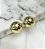 Argola brinco LYRA esfera folheada a ouro - Imagem 1