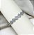 Bracelete MAXINE trevo cravejado com zirconia folheada a prata - Imagem 1