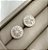 Brinco JACK pizza  M cravejada com zirconia navete folheada a ouro - Imagem 1