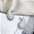 Gota ELARA MINI strass premium folheada a prata - Imagem 1
