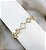 Pulseira FLAENIA trevos cravejados folheada a ouro - Imagem 2