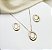 Conjunto LALAY colar oval folheada a ouro - Imagem 1