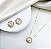 Conjunto ANGELIM colar e brinco cravejado zirconia folheada a ouro - Imagem 1