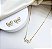 Conjunto LIDOIA colar e brinco cravejado zirconia folheada a ouro - Imagem 1