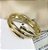 Bracelete ZAMBIA prego 3 voltas folheada a ouro - Imagem 1