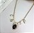 Colar VIRNA longuinho max charms preto folheado a ouro - Imagem 1