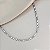 Choker FOZ riviera folheada a prata com zirconia premium - Imagem 1