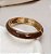 Bracelete DOM resinado cor marrom basic folheado a ouro - Imagem 1