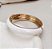 Bracelete DOM resinado cor branco basic folheado a ouro - Imagem 1