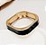 Bracelete DAMON resinado geometrico cor preto folheado a ouro - Imagem 1
