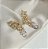 Brinco SAORI ear cuff cravejado com zircônias folheada a ouro - Imagem 1