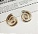 Brinco SAARA espiral folheada a ouro - Imagem 1
