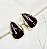 Brinco DEAN folha Colors VINHO folheada a ouro - Imagem 1