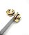Piercing fake duplo KEDNA de encaixe folheada a ouro - Imagem 1
