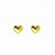 Brinco Infantil - Coração em Ouro Amarelo 18K - Imagem 1