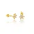 VL 1700 - Par de Brincos em Ouro Amarelo 18K - Flor - Imagem 1