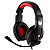 Headset Gamer USB Led Vermelho Fone de Ouvido Tittan Preto Dazz - Imagem 1