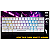 Teclado Mecânico K-MEX KBW88 60% – switches Blue, RGB dinâmico, Anti-Ghosting 19, USB 2.0, Branco - Imagem 6