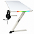 Mesa Gamer Branca RGB, Porta Copos, Suporte Fone, LED USB, Tampo 100×60 cm, Nuker MG002 Bright - Imagem 3