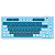 Teclado Mecânico A+ Plus Cetus 75% AK200 – gasket mount, switches Red Jerrzi, LED azul, hot-swap, USB - Imagem 1