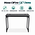 Mesa Escritório GET Office Preta 100x50x74cm Estrutura Metálica Passa Cabos 72325 - Imagem 6