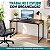 Mesa Escritório GET Office Preta 100x50x74cm Estrutura Metálica Passa Cabos 72325 - Imagem 7