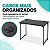Mesa Escritório GET Office Preta 100x50x74cm Estrutura Metálica Passa Cabos 72325 - Imagem 8