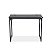 Mesa Escritório GET Office Preta 100x50x74cm Estrutura Metálica Passa Cabos 72325 - Imagem 1