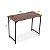 Mesa Escritório GET Office Retrô Marrom 100x50x74cm MDP 15mm Passa Cabos 72327 - Imagem 2