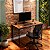 Mesa Escritório GET Office Retrô Marrom 100x50x74cm MDP 15mm Passa Cabos 72327 - Imagem 4