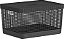 Cesto Organizador Grid c/Tampa 20L Preto (ref.CG350) - Imagem 1