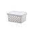 Cesto Organizador c/Tampa Quadratta Branco 19 x 14 x 10 (ref.896) - Imagem 1