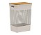 Cesto de Roupas Grid c/Tampa de Bambu 49L Bege (ref.CG455) - Imagem 1