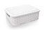 Cesto Organizador c/Tampa Rattan Baixo Branco P 3,2L (ref. 259/B) - Imagem 1