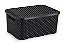 Cesto Organizador c/Tampa Rattan Preto M 8L (ref.068/P) - Imagem 1