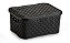 Cesto Organizador c/Tampa Rattan Preto PP 2L (ref.065/P) - Imagem 1